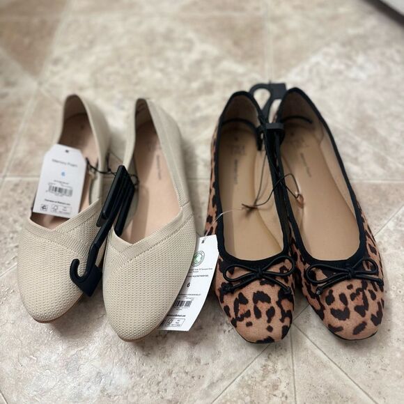 Time and Tru Women's String Bow Ballet Flats Size 6 - Picture 1 of 3